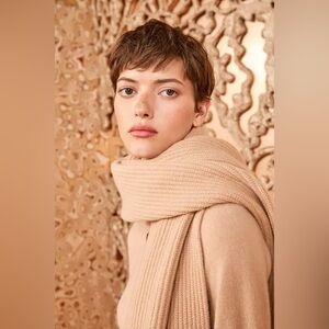 Ulla Johnson // Brinley Cashmere Beige Scarf